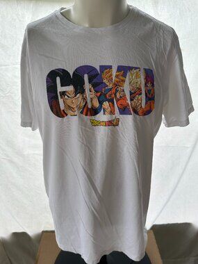 Dragon Ball Super Goku Vegeta Gohan Men's White T Shirt XL Old Navy